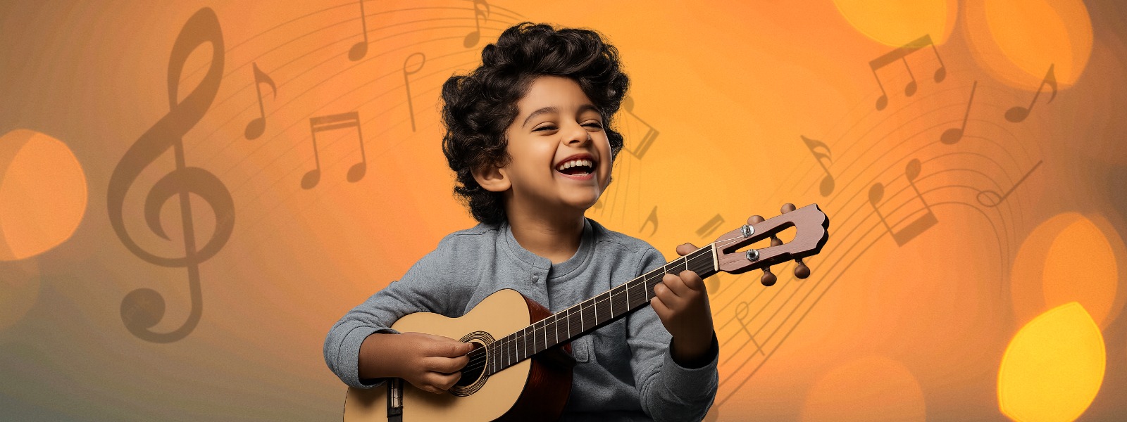 Students exploring music and creative expression